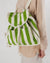Drawstring Backpack in Green Awning Stripe