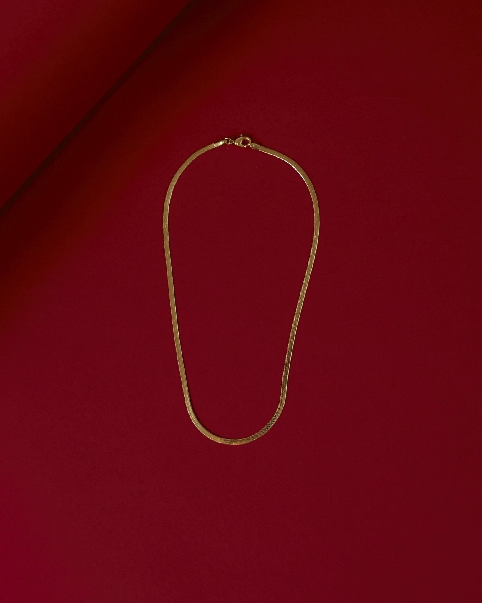 DEAR NEIGHBOR Thin Gold Herringbone Chain - Dear Neighbor